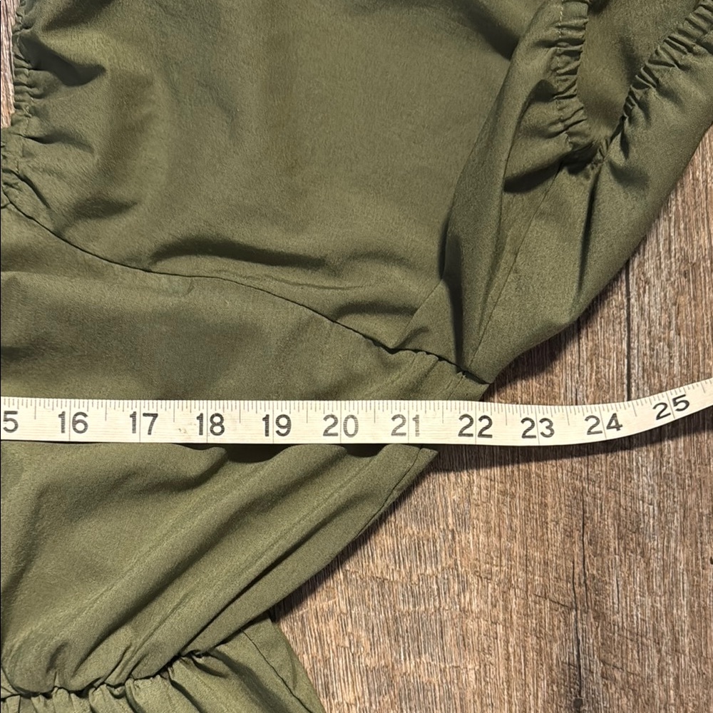 Elegant Olive Midi Dress - Picture 5 of 8